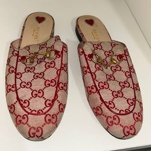 Gucci Princetown GG Canvas Mules